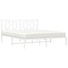 vidaXL Bedframe met hoofdbord metaal wit 160x200 cm