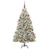 vidaXL Kunstkerstboom met 300 LED Groen en Wit 180 cm PVC en Metaal