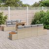 vidaXL Tuin Sofa Set met kussen 8 pcs Beige Poly riet