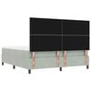 vidaXL Boxspring bed met matras Lichtgrijs 180 x 200 cm Fluweel