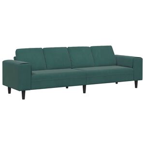 vidaXL Woonkamer Bank Donkergroen 250 x 77 x 76 cm