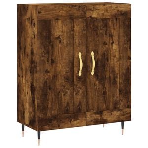 vidaXL Dressoir 69,5x34x90 cm bewerkt hout gerookt eikenkleurig
