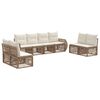 vidaXL Tuinbankenset 8 st Beige en Cr&egrave;me Wit poly rattan