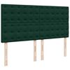 vidaXL Ottoman bed met matrassen en LED's 160x200cm fluweel