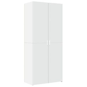vidaXL Hoge kast 80x42,5x185 cm bewerkt hout wit