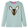 Kindershirt met lange mouwen 128 middelmintkleurig