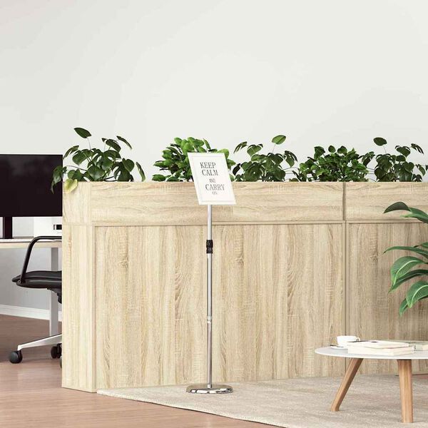 vidaXL Beurs Displays Zilver 25 x 25 x 125 cm Aluminium