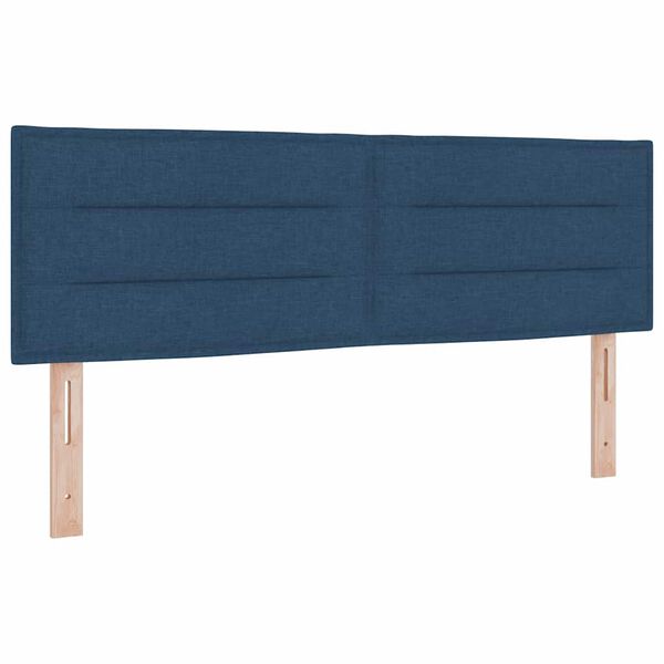 vidaXL Boxspringbed met matras Blauw 200 x 140 cm Polyester