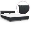 vidaXL Bedframe kunstleer zwart 160x200 cm