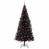 vidaXL Kerstboom met 300 LED met standaard Zwart 210 cm PVC