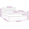 vidaXL Boxspring met matras en LED stof donkerbruin 140x190 cm