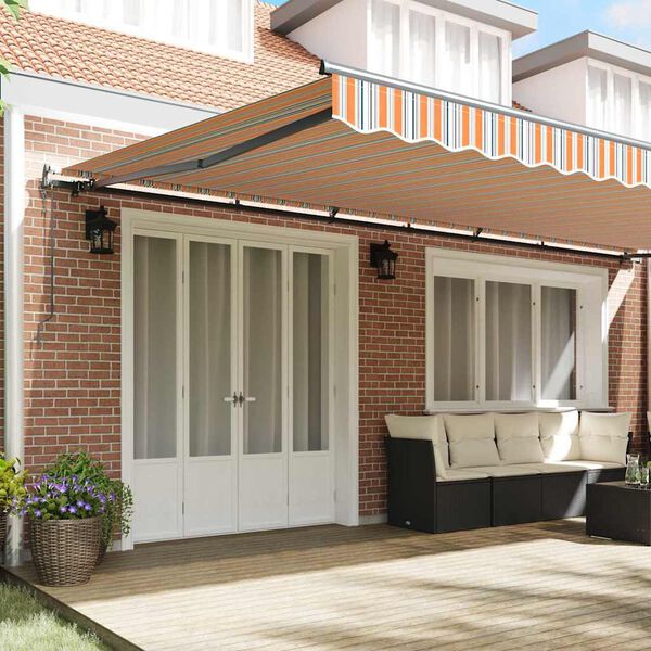 vidaXL Inklapbaar Zonnescherm Multikleur 600 &times; 300 cm