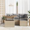 vidaXL Tuin Sofa Set met opslag 5 pcs Beige Poly riet