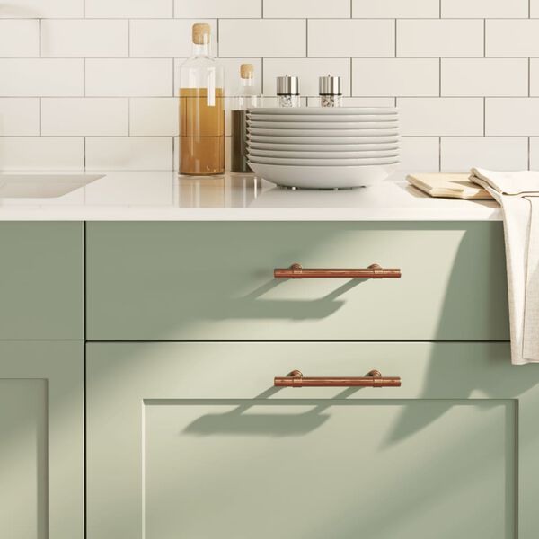 vidaXL Handvatten 10 st 96 mm roestvrij staal bronskleurig