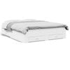 vidaXL Bedframe met lades bewerkt hout wit 150x200 cm