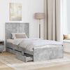 vidaXL Bedframe met lade Beton Grijs 90 x 190 cm Ingenieurshout