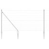 vidaXL Gecombineerd draadhek met spikes 50 x 1,2 m Zilverkleurig Mesh