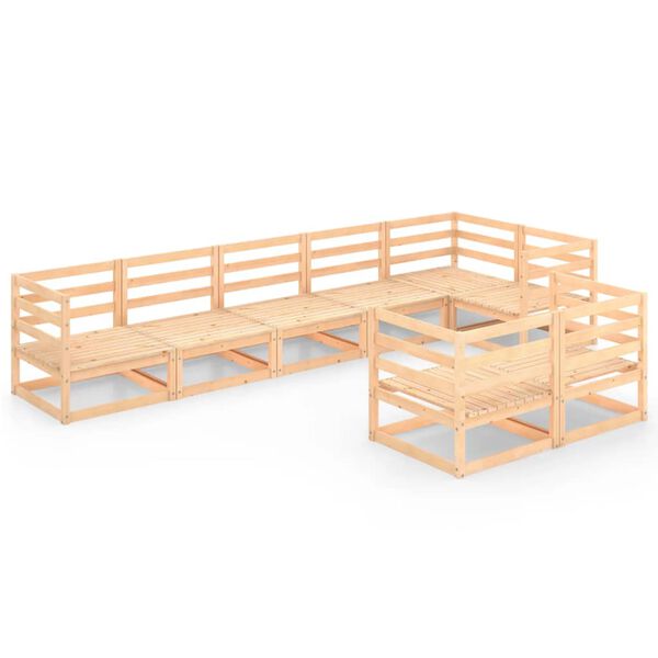 vidaXL 8-delige Loungeset massief grenenhout