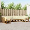 vidaXL Buiten bankenset met kussen 10 pcs Natuurlijk en Cr&egrave;me