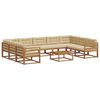 vidaXL Buiten bankenset met kussen 10 pcs Natuurlijk en Beige