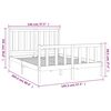 vidaXL Bedframe met hoofdbord massief grenenhout grijs 140x200 cm