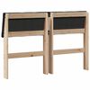 vidaXL Gestoffeerd hoofdbord Zwart 120 cm Massief grenenhout