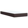 vidaXL Boxspring met matras stof donkerbruin 90x190 cm