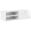 vidaXL Houten Kast Hoogglans wit 100,5 x 39 x 30 cm Bewerkt hout