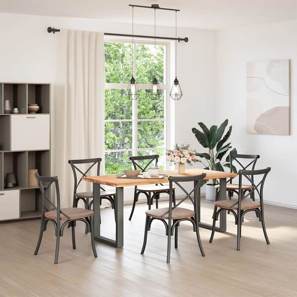 vidaXL Eettafelpoten 2 st U-vormig 60x(72-73) cm staal antraciet