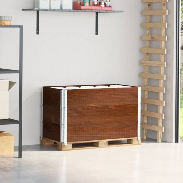 vidaXL Palletopzetranden 3 st 100x50 cm massief grenenhout bruin