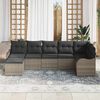 vidaXL Tuin Sofa Set Grijs poly rattan