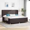 vidaXL Boxspringbed met Matras Donkergrijs 90x190 cm Donkerbruin Stof