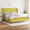 vidaXL Boxspring met matras stof groen 180x200 cm
