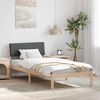vidaXL Bedframe Bruin en donkergrijs 90 x 190 cm Massief grenenhout