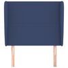 vidaXL Hoofdbord met randen 93x23x118/128 cm stof blauw
