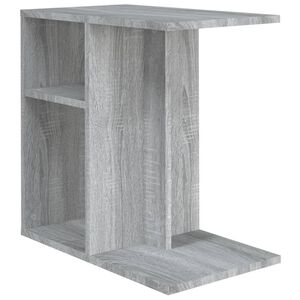 vidaXL Bijzettafel 50x30x50 cm bewerkt hout grijs sonoma eikenkleurig