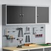 vidaXL Gereedschapskast en Pegboard Set 5 pcs Zwart 150 x 20 x 115 cm
