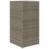 vidaXL Plantenbakken 2 st 40x40x80 cm poly rattan grijs