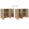 vidaXL Dressoir Artisan Eiken 89,5 x 34 x 80 cm Bewerkt hout
