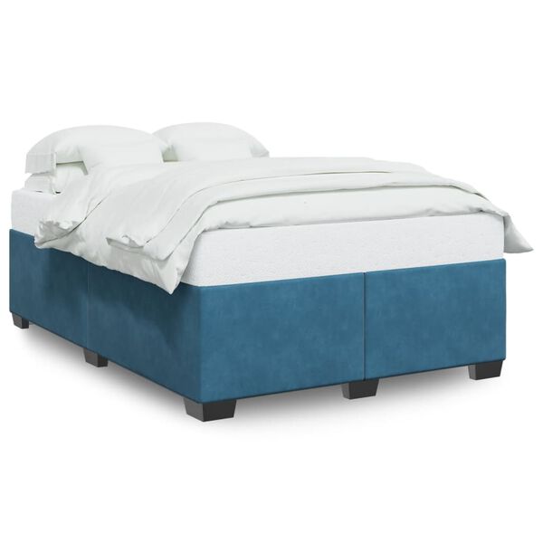 vidaXL Bedframe fluweel blauw 160x200 cm