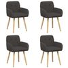 vidaXL Eettafelstoelen 4 st Boucl&eacute; Donkergrijs 59 x 57 x 85 cm