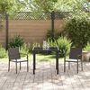 vidaXL Tuin eettafelset 3 pcs Bruin en zwart PE Rattan