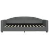 vidaXL Slaapbank met matras 90x200 cm stof donkergrijs