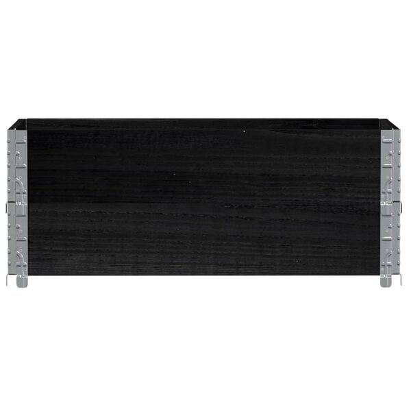 vidaXL Plantenbak 100x50 cm massief grenenhout zwart