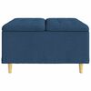 vidaXL Opslagottoman met kussen Blauw 80 x 80 x 45 cm Stof