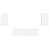 vidaXL Tv-meubelset 4 pcs Hoogglans wit Bewerkt hout