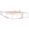 vidaXL Bedframe massief hout wit 180x200 cm