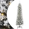vidaXL Kunstkerstboom met 300 LED Wit 240 cm PVC en Metaal en Plastic