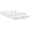 vidaXL Opbergbedframe met lade met opslag Wit 120 cm Bewerkt hout
