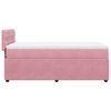 vidaXL Boxspring met matras fluweel roze 80x200 cm
